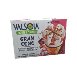 Inghetata cu cirese si caju cornet 4x75gr. Valsoia